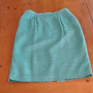 Vtg Kate McNaughton Teal Womans A-line Skirt 12